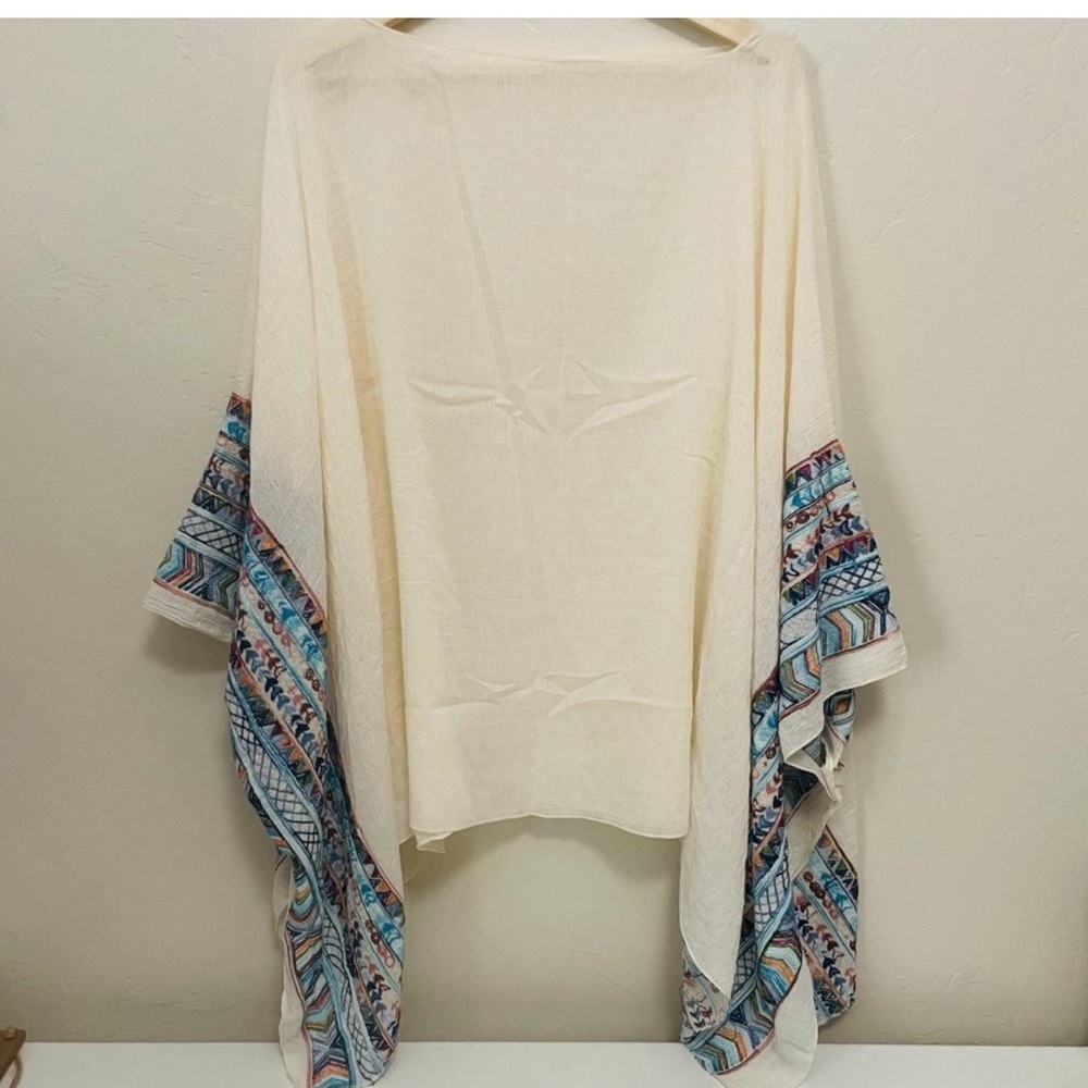 BOHO Poncho Embroidered Wide Sleeve Various Colors!